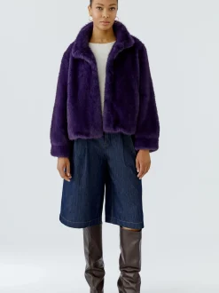 Oui Damen Outdoorjacke in purple