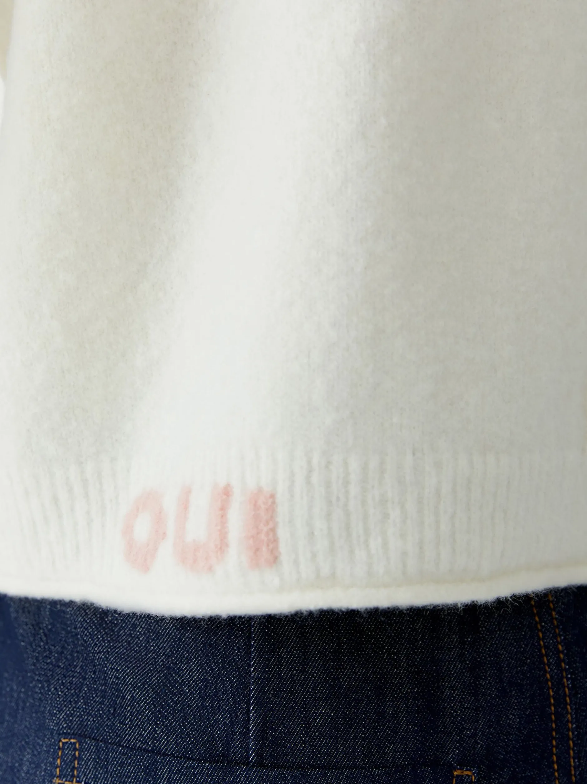 Oui Damen Pullover in weiß - Ausschnitt: Rundhals