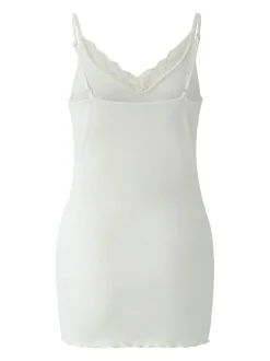 Oui Damen Top in ecru - Ausschnitt: V-Ausschnitt