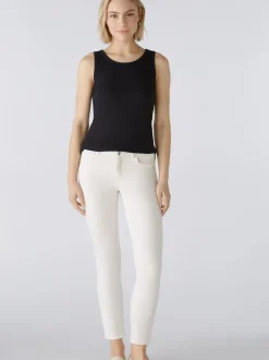 Oui Damen Top in schwarz - Ausschnitt: Rundhals