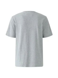 Oui Damen T-Shirt in grau - Ausschnitt: Rundhals