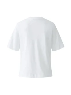 Oui Damen T-Shirt in weiß - Ausschnitt: Rundhals