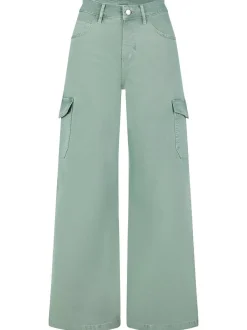 Paddock`s Damen Cargohose - Relaxed Fit in khaki