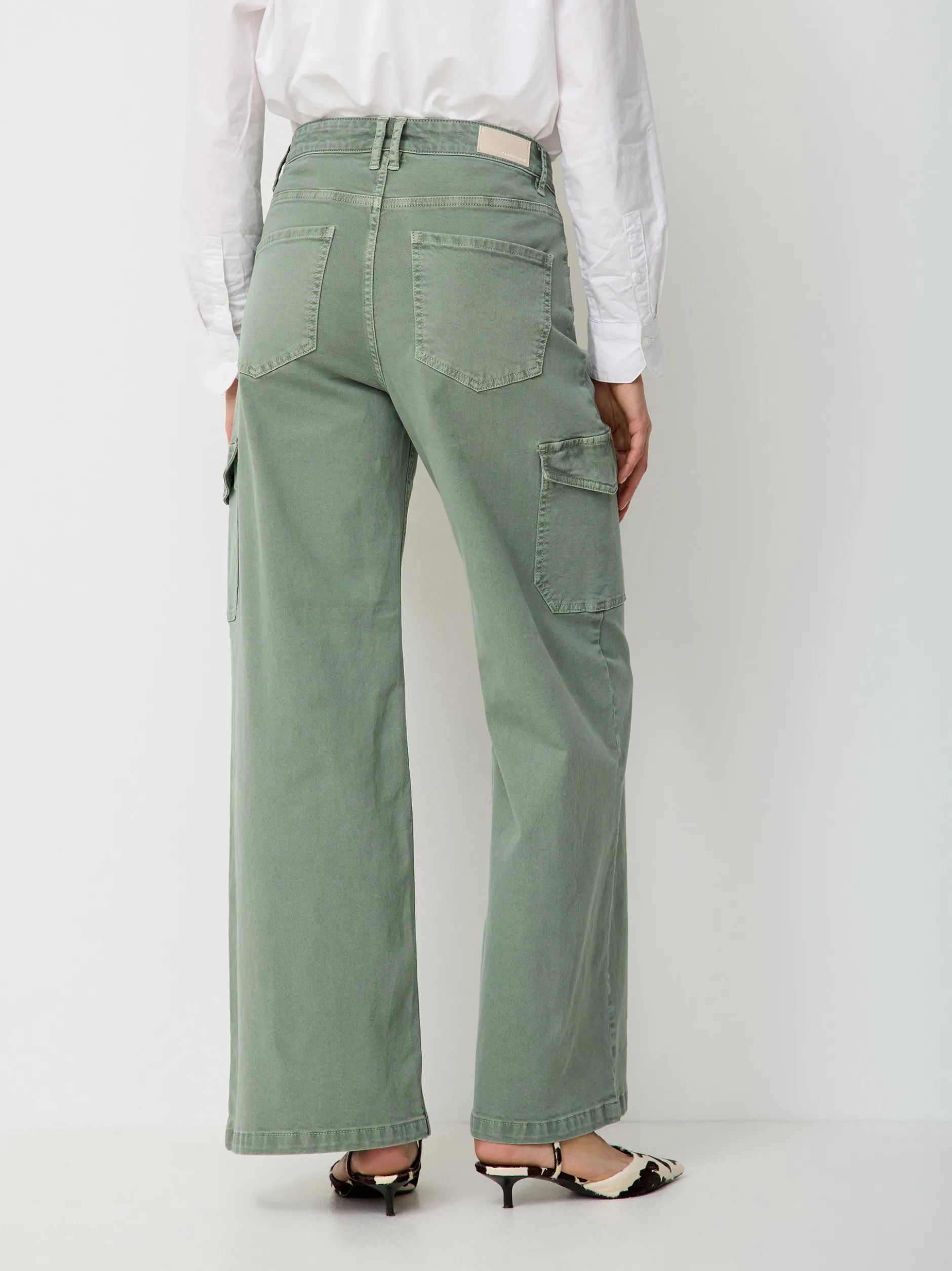 Paddock`s Damen Cargohose - Relaxed Fit in khaki