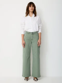 Paddock`s Damen Cargohose - Relaxed Fit in khaki