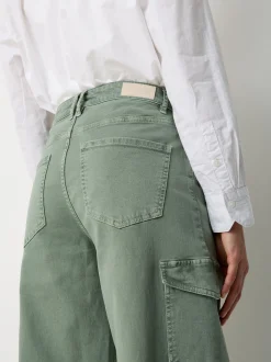 Paddock`s Damen Cargohose - Relaxed Fit in khaki
