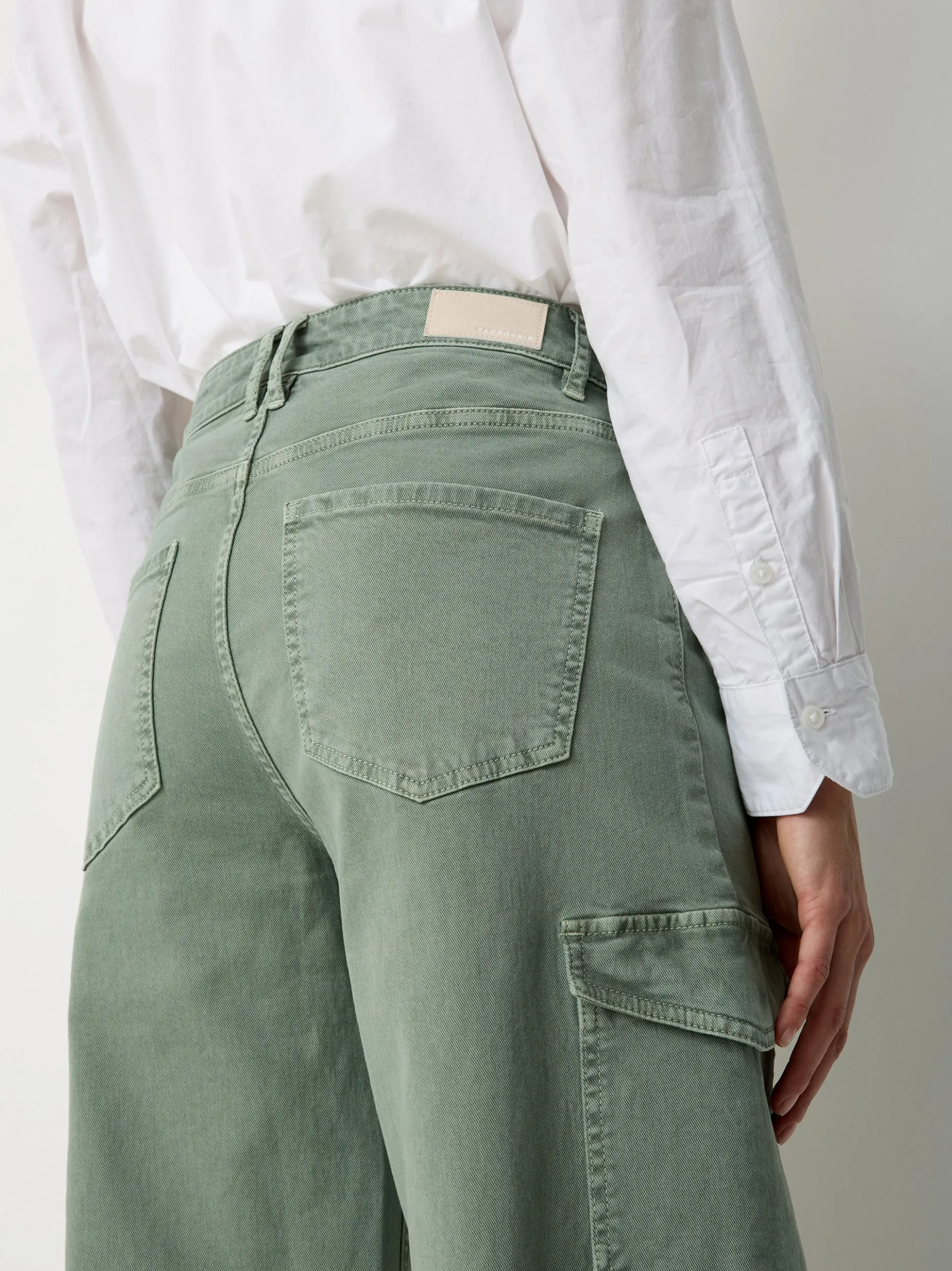 Paddock`s Damen Cargohose - Relaxed Fit in khaki