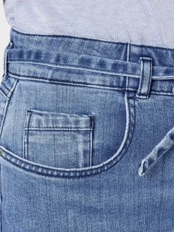Paddock`s Damen 5-Pocket Hose - CARO Relaxed Fit in blau
