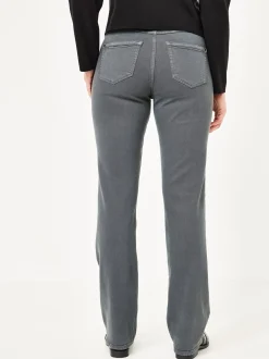 Paddock`s Damen 5-Pocket Jeans - LARA Straight Fit in grau