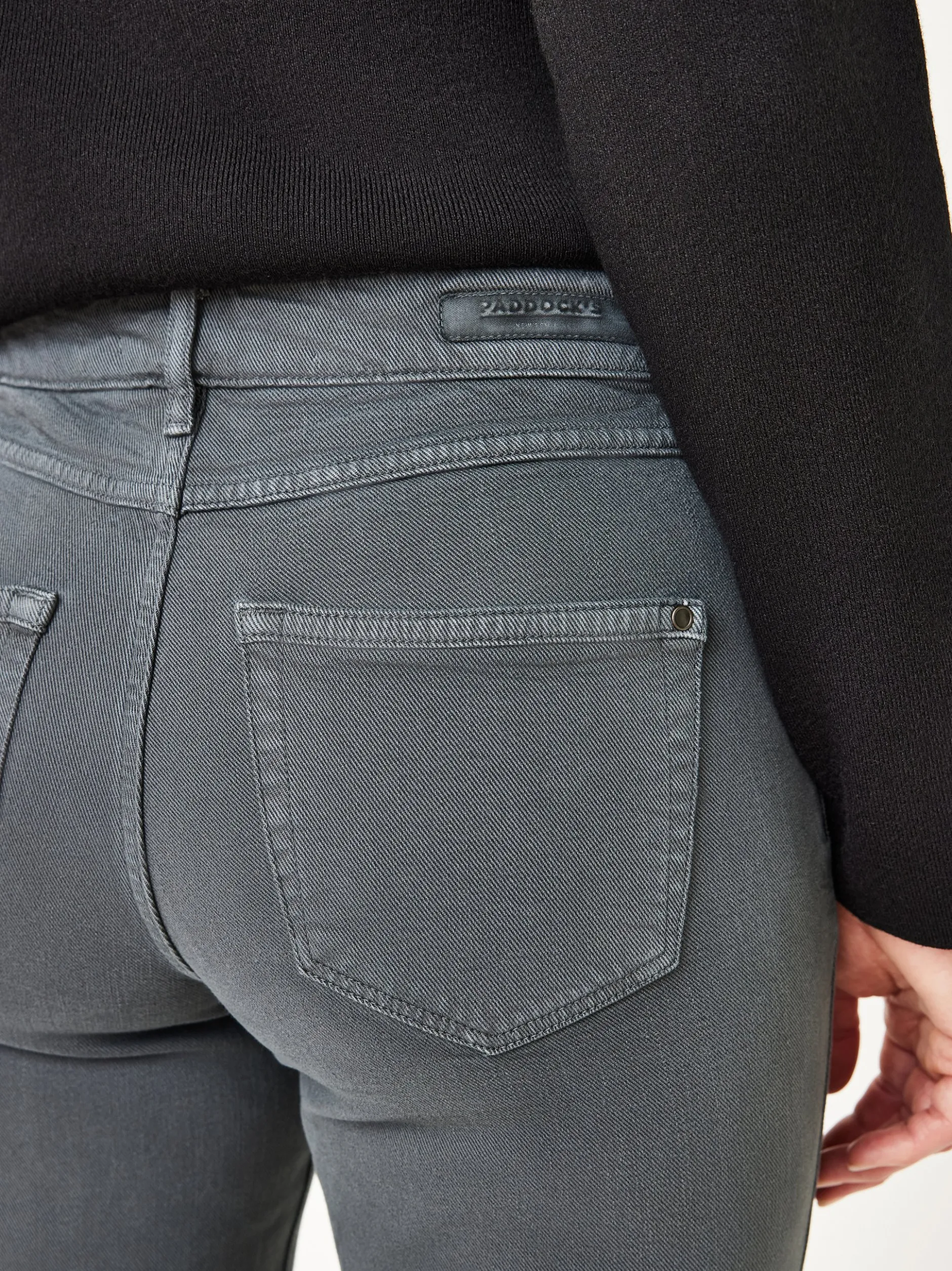 Paddock`s Damen 5-Pocket Jeans - LARA Straight Fit in grau