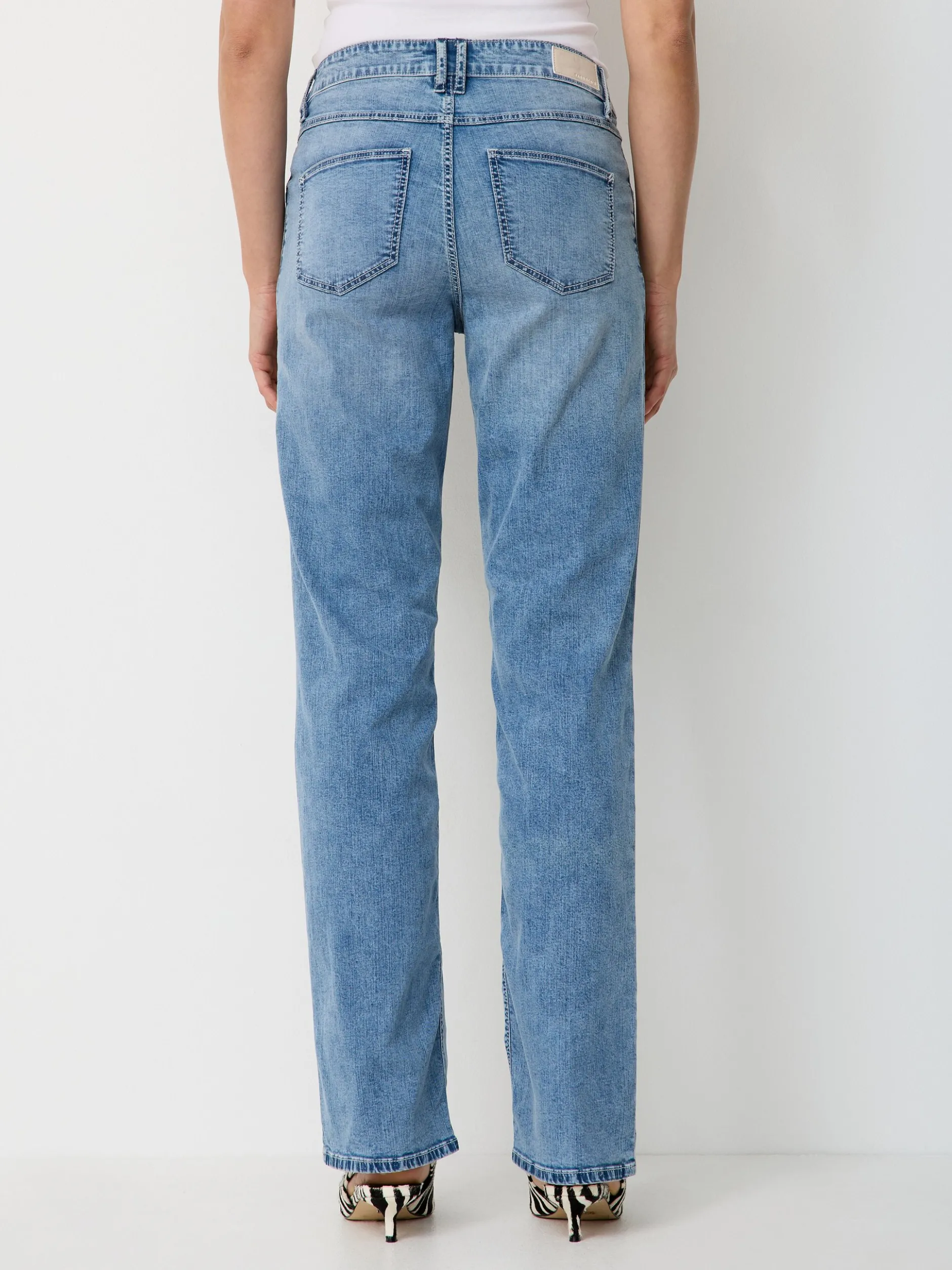 Paddock`s Damen 5-Pocket Jeans - LARA Straight Fit in blue stone