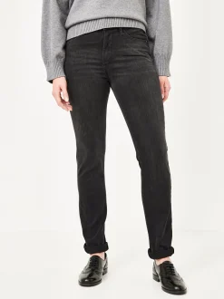 Paddock`s Damen 5-Pocket Jeans - PAT Slim Fit in anthrazit
