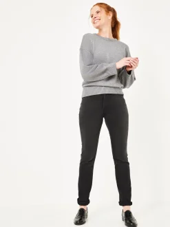 Paddock`s Damen 5-Pocket Jeans - PAT Slim Fit in anthrazit
