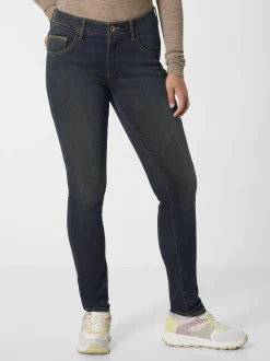Paddock`s Damen 5-Pocket Jeans - PAT Slim Fit in dark stone