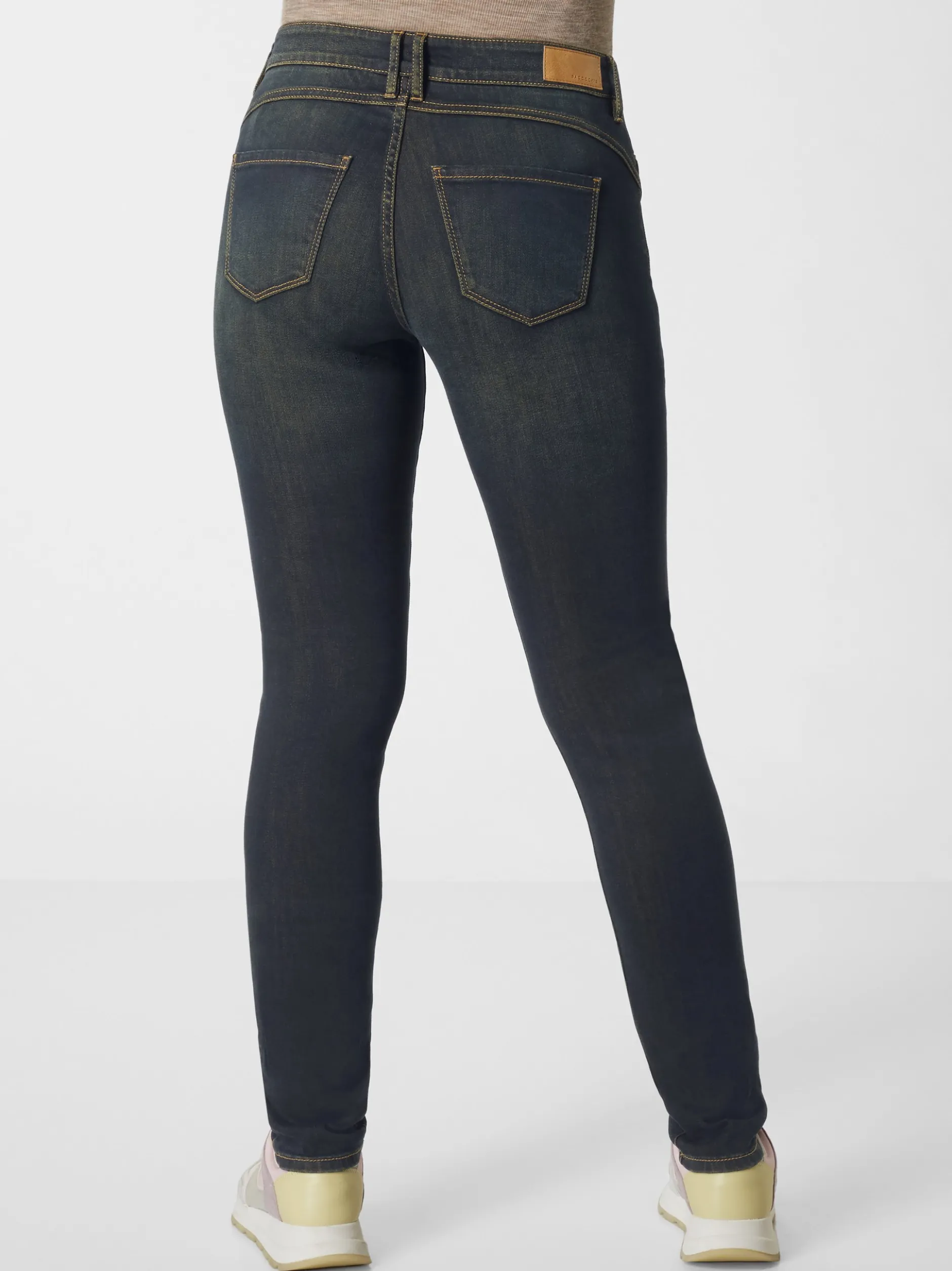 Paddock`s Damen 5-Pocket Jeans - PAT Slim Fit in dark stone