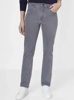 Paddock`s Damen 5-Pocket Jeans - PAT Slim Fit in grau