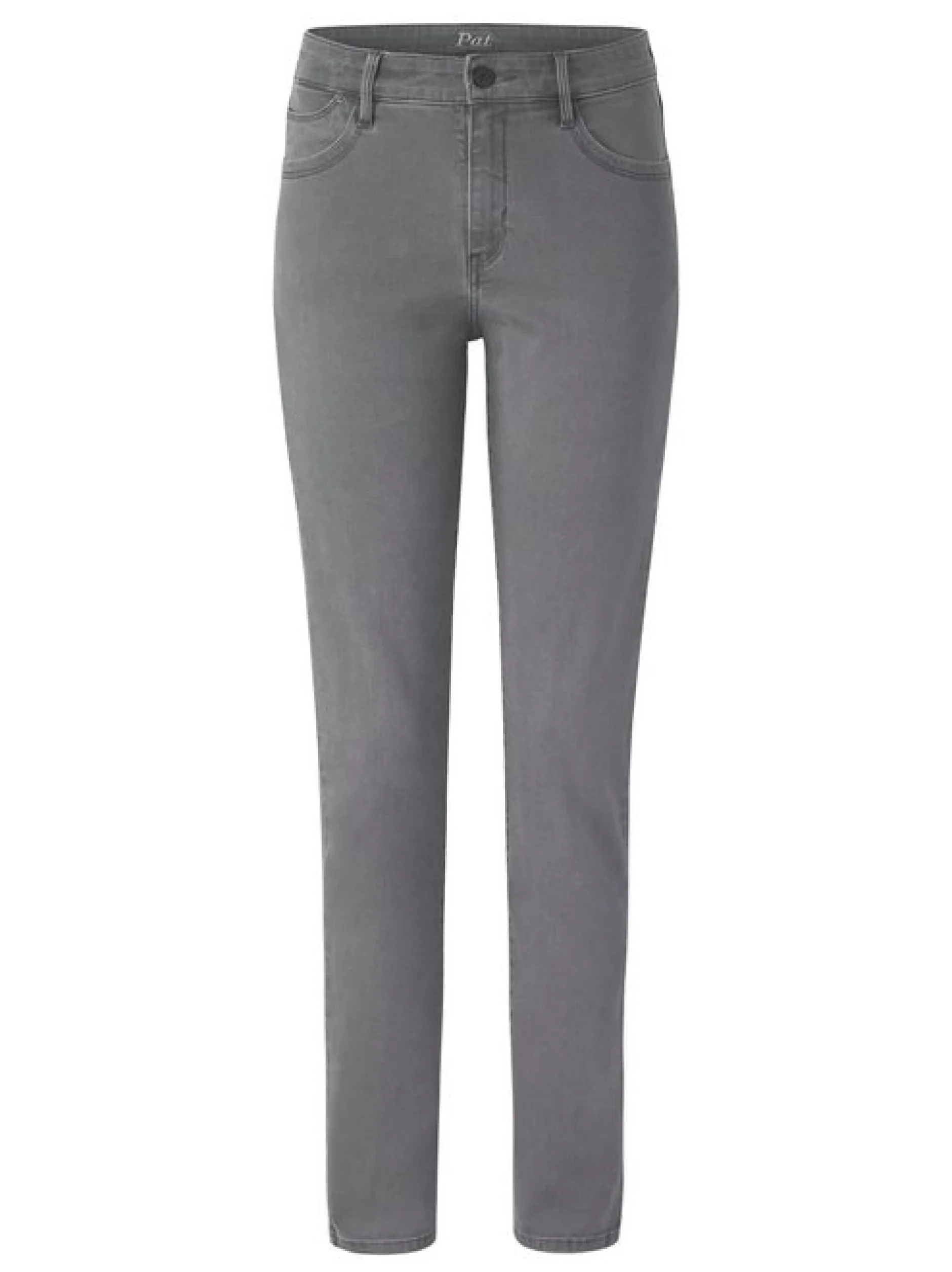 Paddock`s Damen 5-Pocket Jeans - PAT Slim Fit in grau