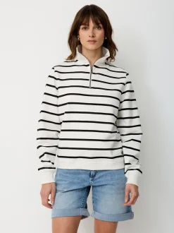 Paddock`s Damen Pullover - Regular Fit in weiß mehrfarbig
