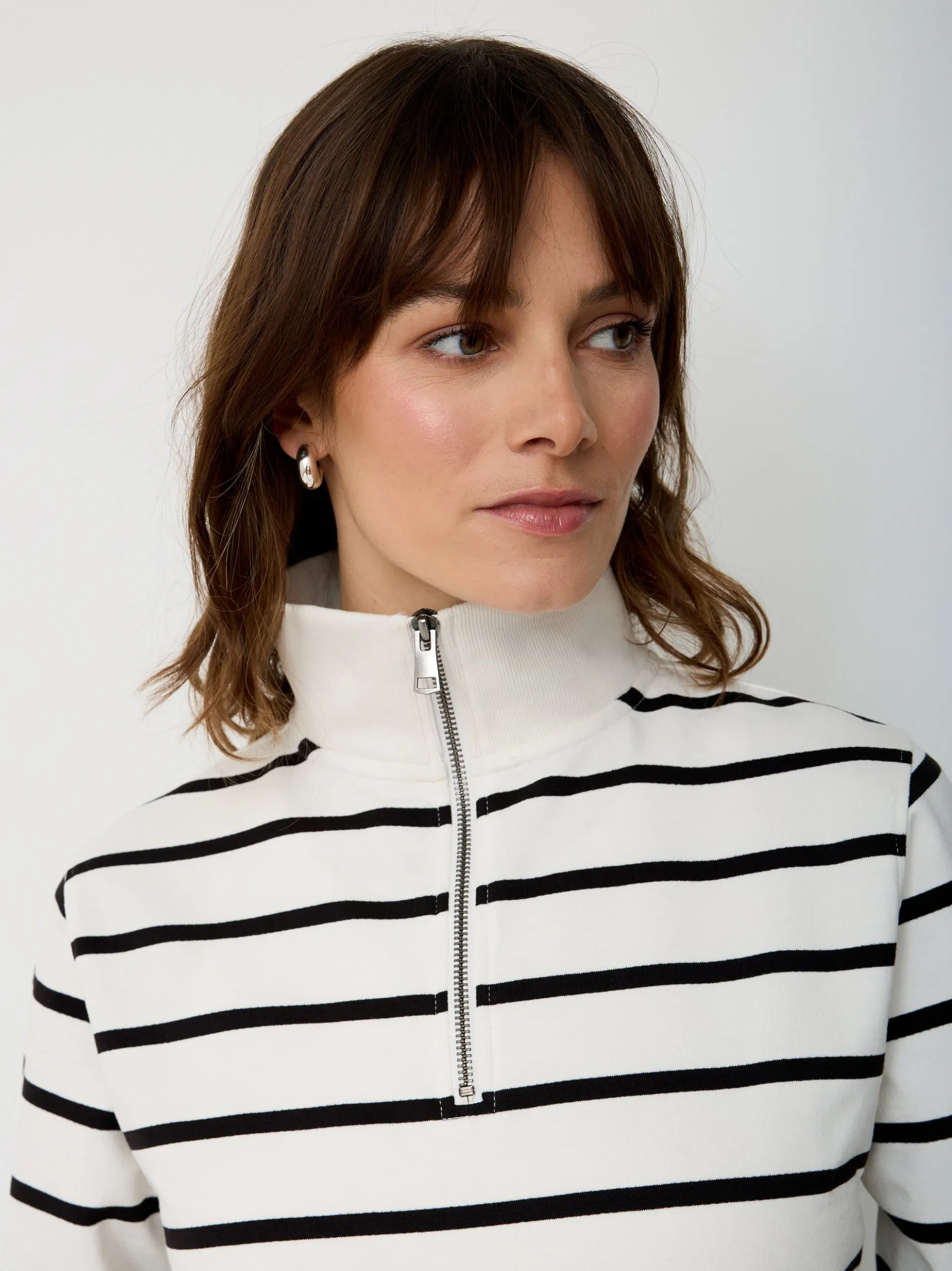 Paddock`s Damen Pullover - Regular Fit in weiß mehrfarbig