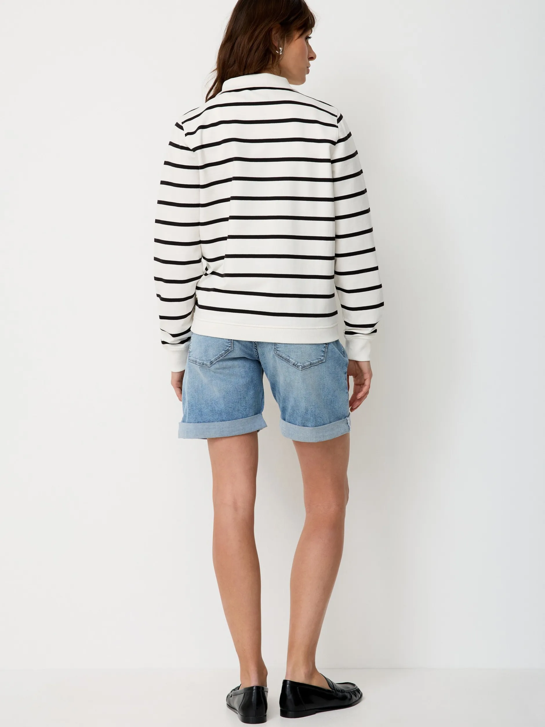 Paddock`s Damen Pullover - Regular Fit in weiß mehrfarbig