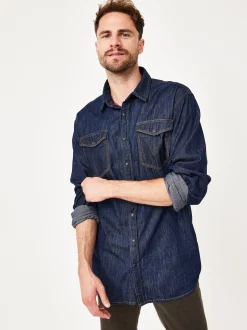 Paddock`s Herren Hemd - Regular Fit in denim