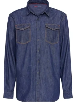 Paddock`s Herren Hemd - Regular Fit in denim