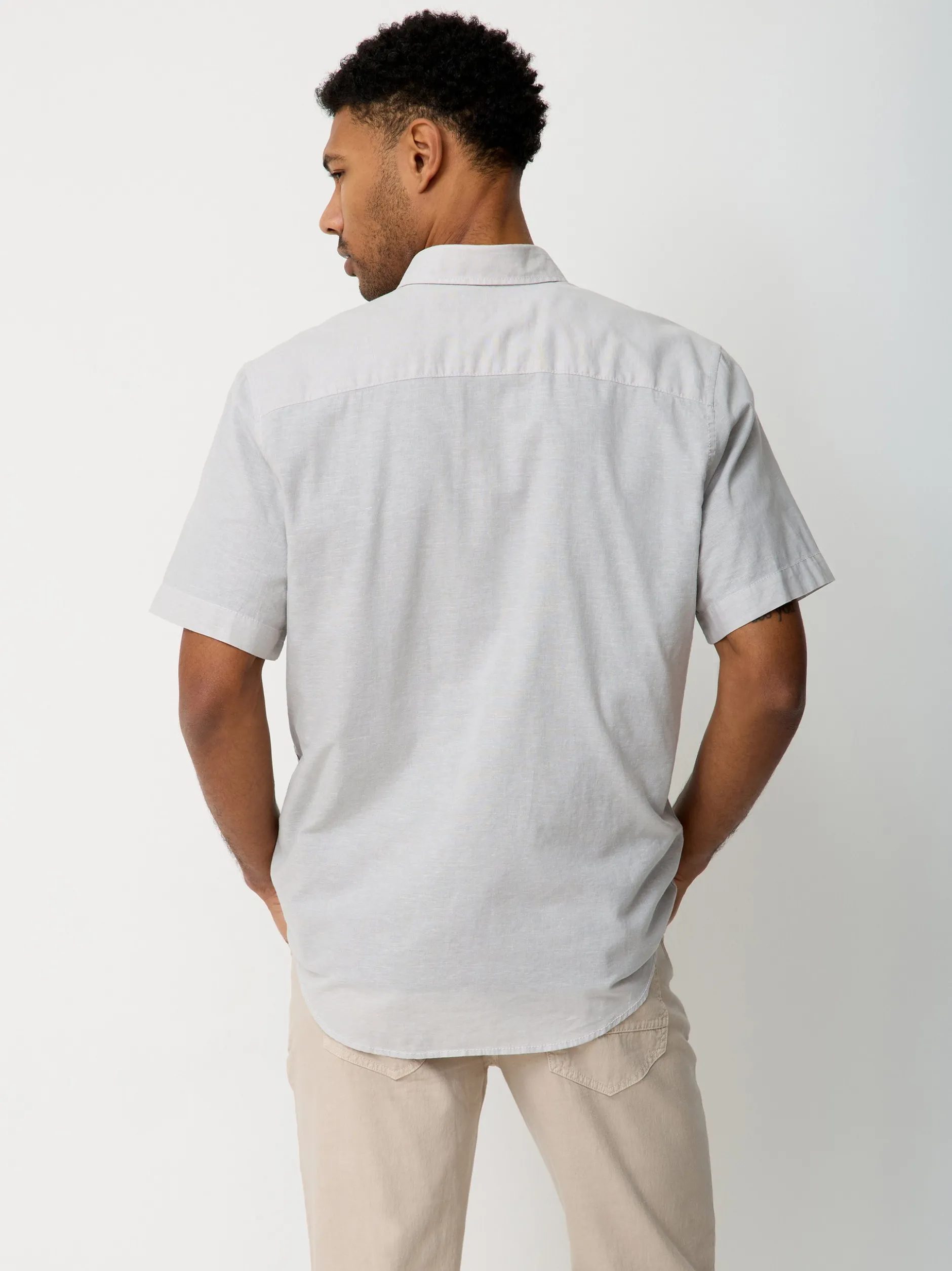 Paddock`s Herren Hemd - Regular Fit in hellgrau