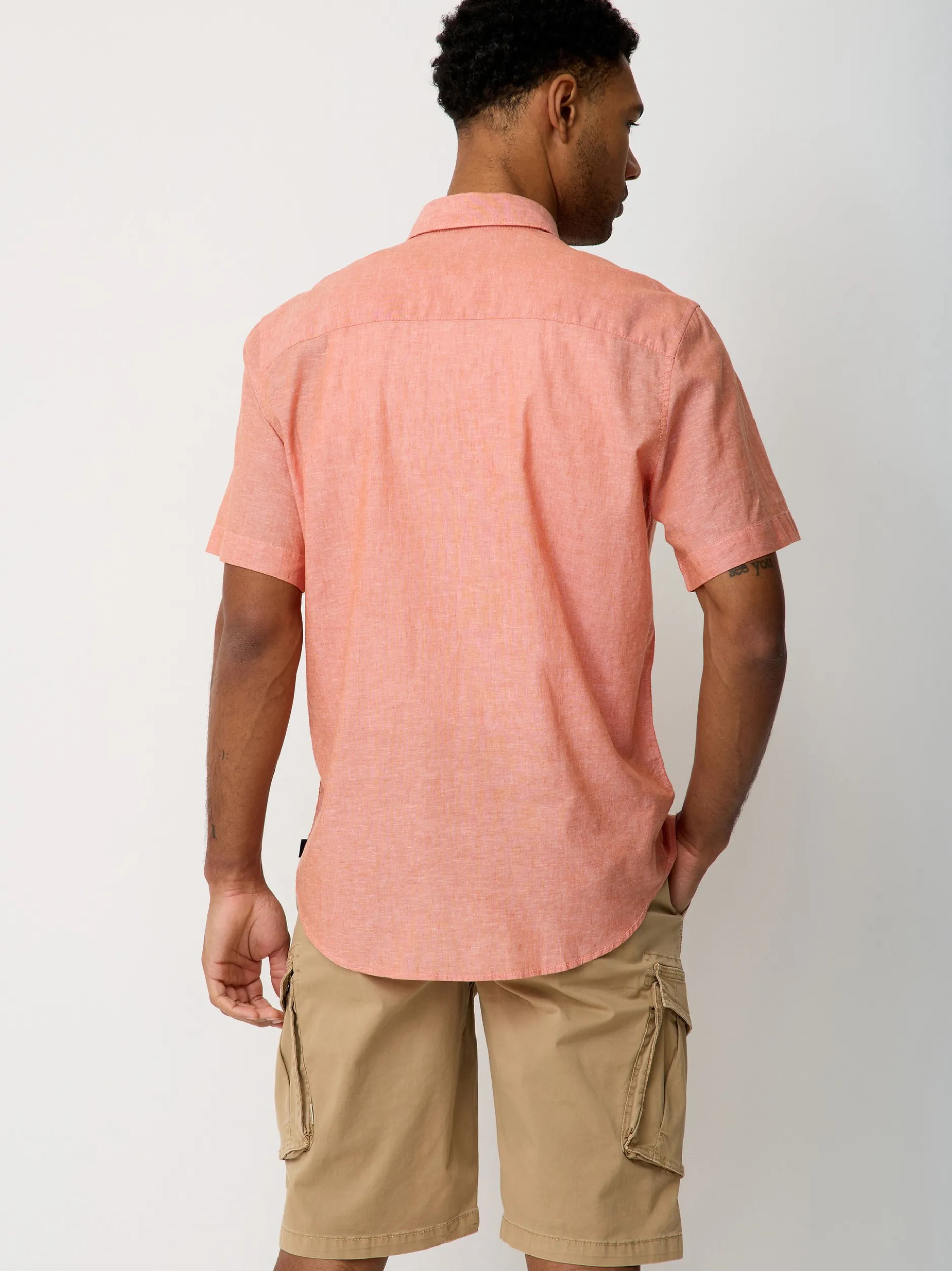 Paddock`s Herren Hemd - Regular Fit in orange