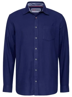 Paddock`s Herren Langarmshirt - Regular Fit in blau