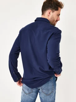 Paddock`s Herren Langarmshirt - Regular Fit in blau