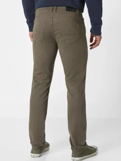 Paddock`s Herren 5-Pocket Hose - PIPE Slim Fit in braun