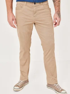 Paddock`s Herren 5-Pocket Hose - PIPE Slim Fit in beige