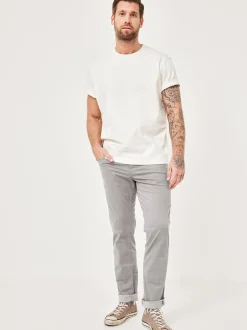 Paddock`s Herren 5-Pocket Hose - PIPE Slim Fit in grau