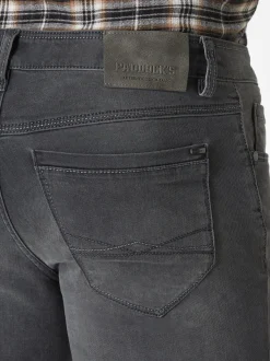 Paddock`s Herren 5-Pocket Jeans - PIPE Slim Fit in grau
