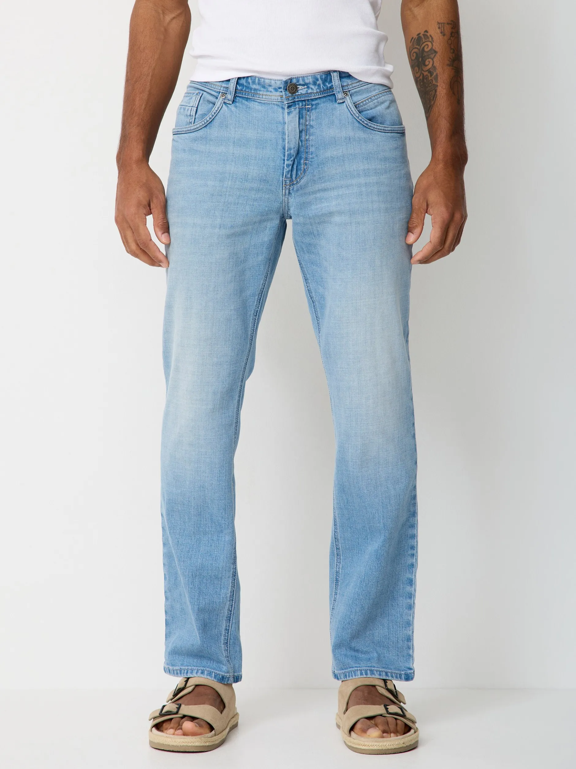 Paddock`s Herren 5-Pocket Jeans - BEN Regular Fit in bleached