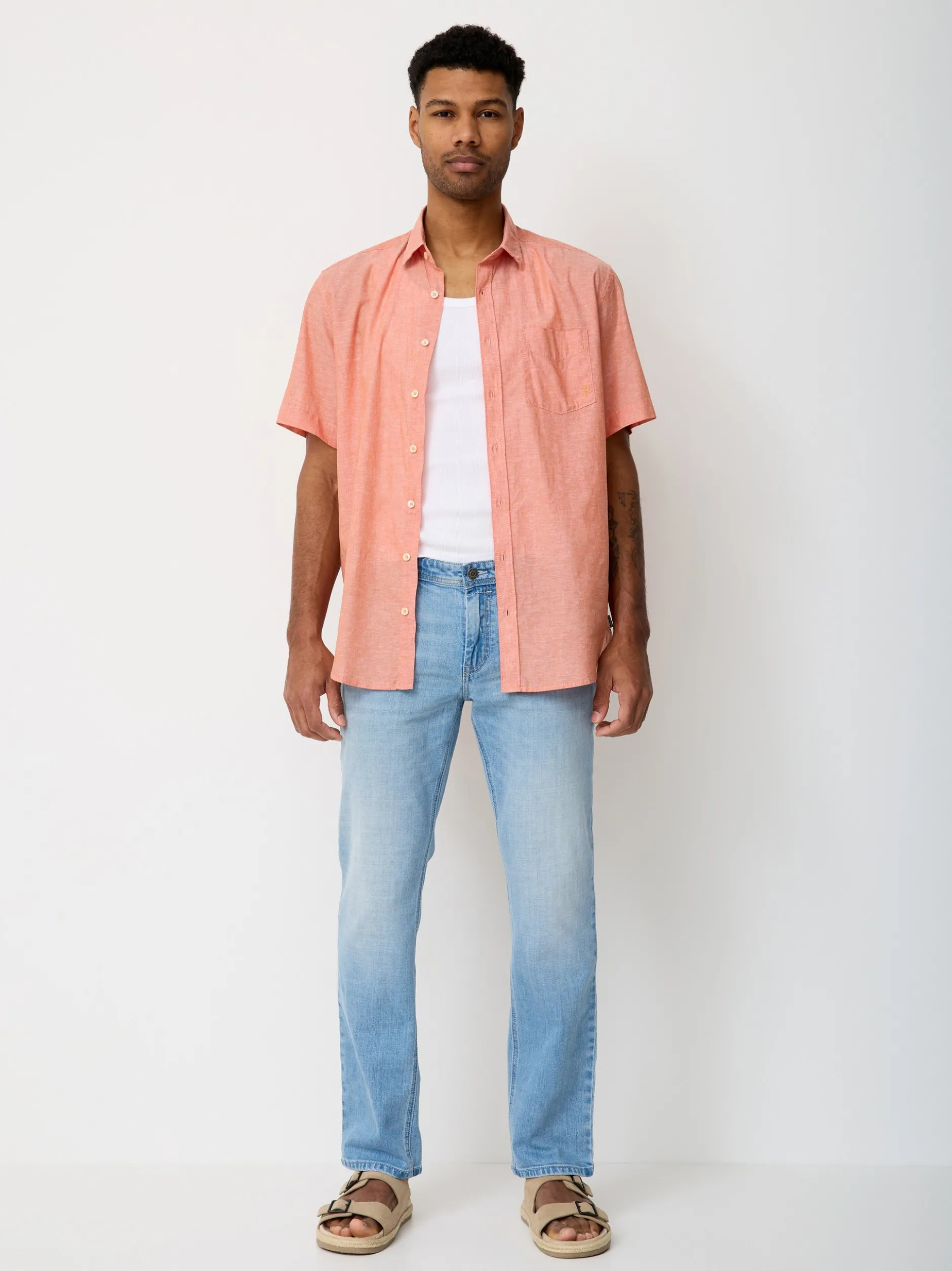 Paddock`s Herren 5-Pocket Jeans - BEN Regular Fit in bleached