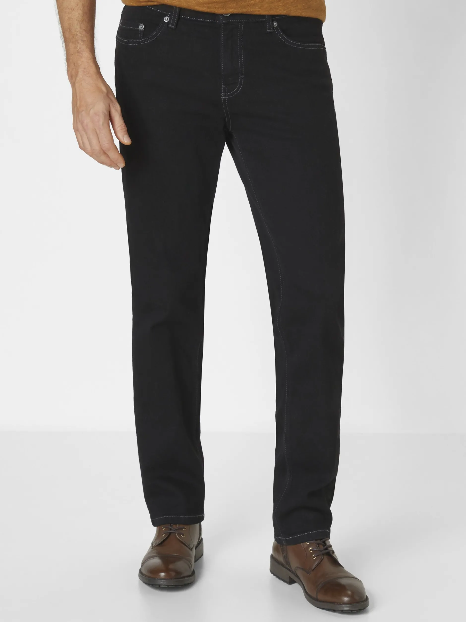 Paddock`s Herren 5-Pocket Jeans - PIPE Slim Fit in schwarz
