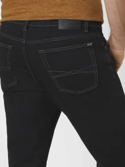 Paddock`s Herren 5-Pocket Jeans - PIPE Slim Fit in schwarz