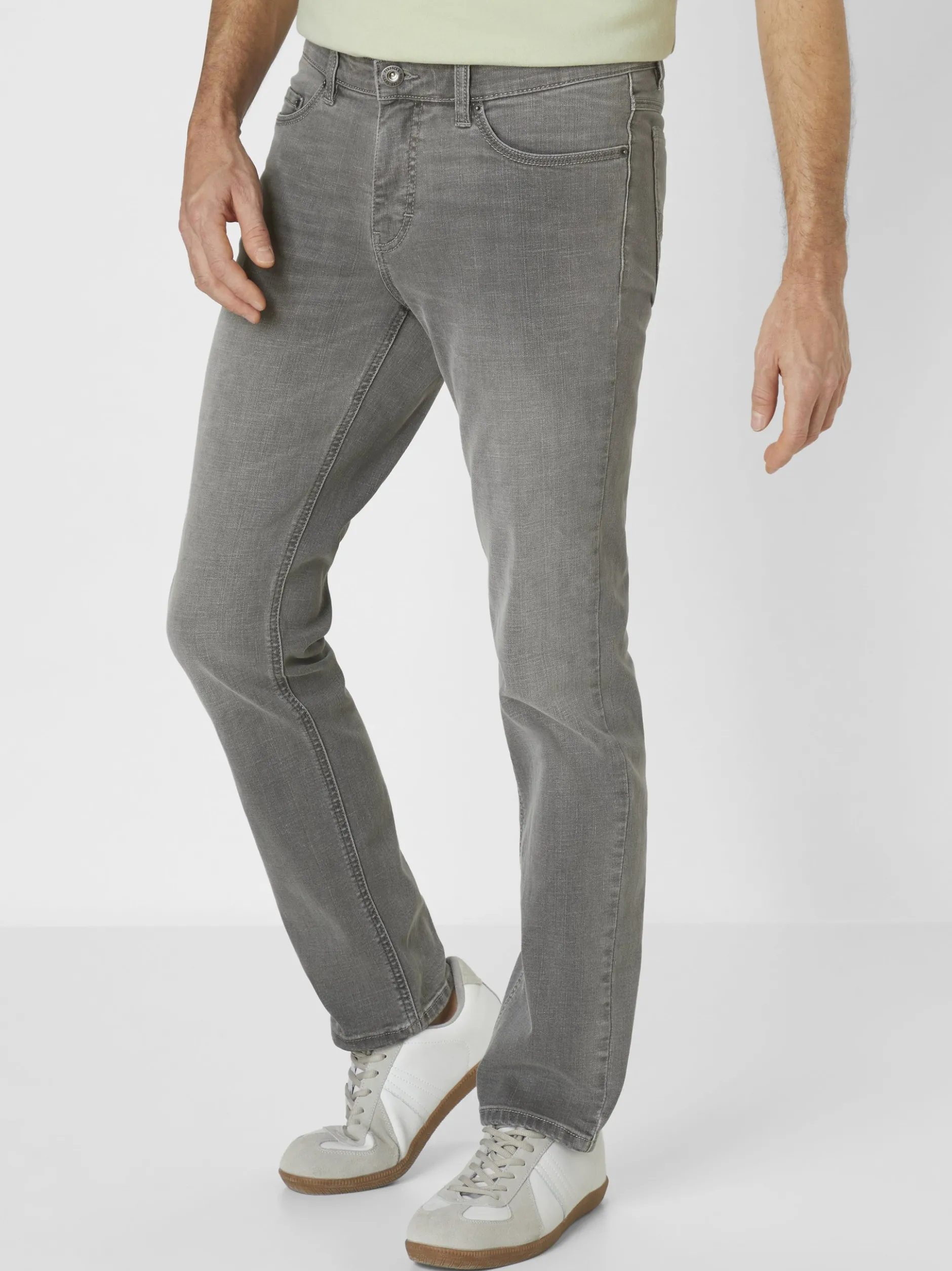Paddock`s Herren 5-Pocket Jeans - PIPE Slim Fit in grau
