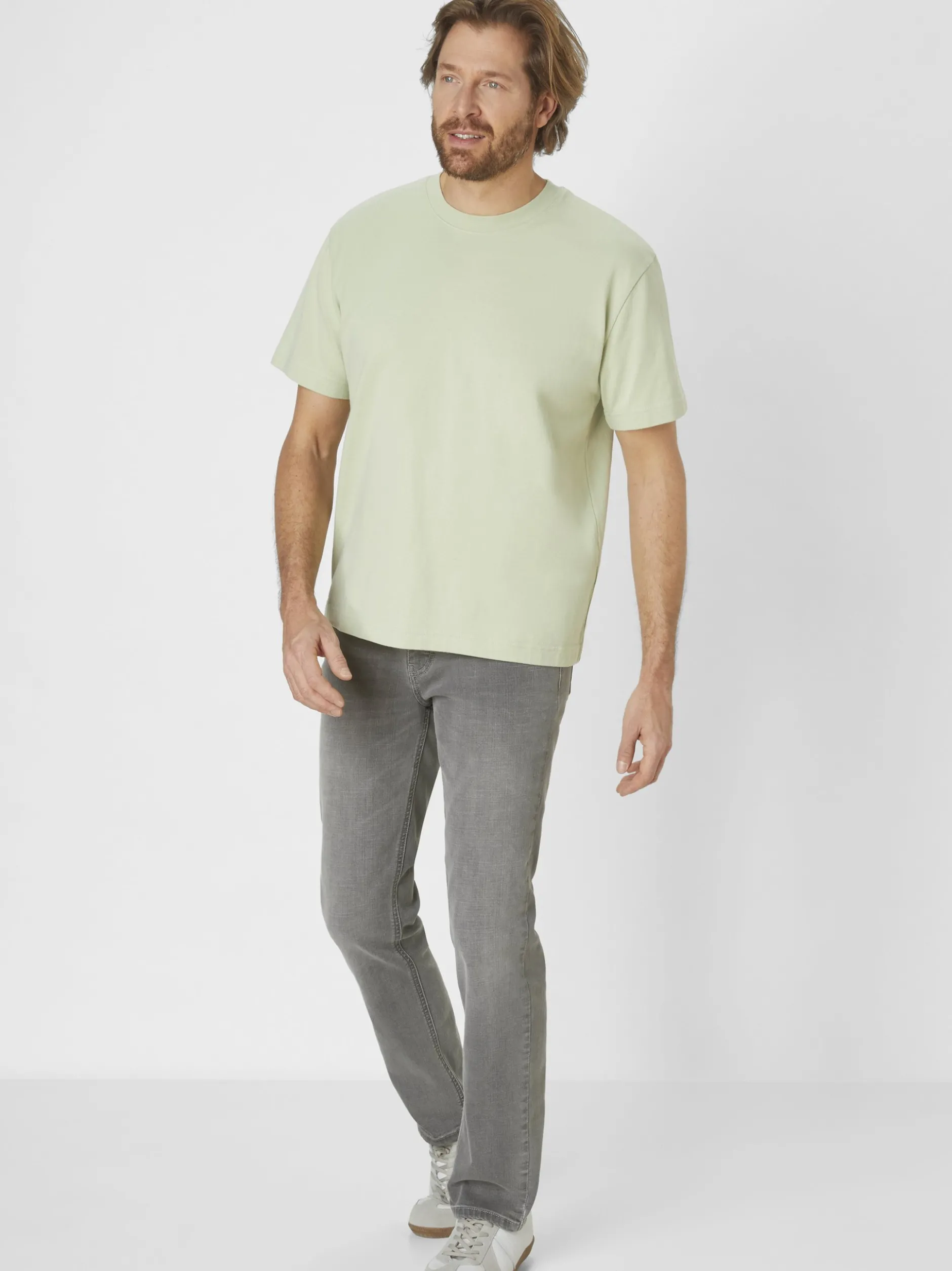 Paddock`s Herren 5-Pocket Jeans - PIPE Slim Fit in grau