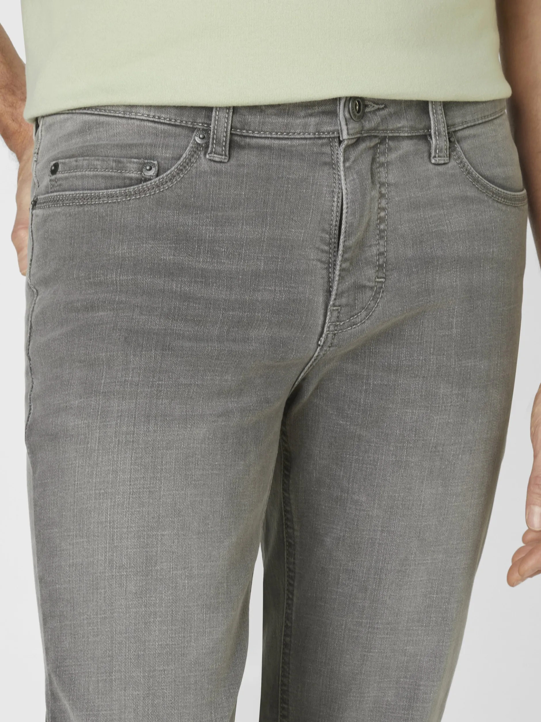 Paddock`s Herren 5-Pocket Jeans - PIPE Slim Fit in grau