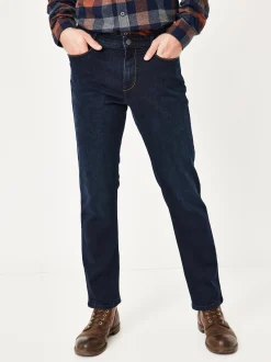 Paddock`s Herren 5-Pocket Jeans - PIPE Saddle Stitch Slim Fit in dark stone