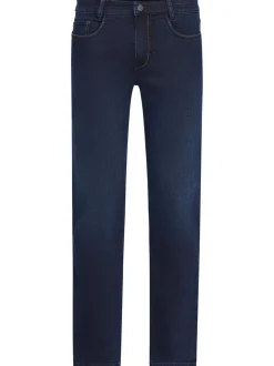 Paddock`s Herren 5-Pocket Jeans - PIPE Saddle Stitch Slim Fit in dark stone