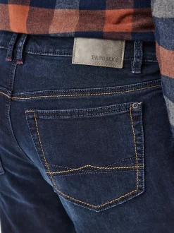 Paddock`s Herren 5-Pocket Jeans - PIPE Saddle Stitch Slim Fit in dark stone