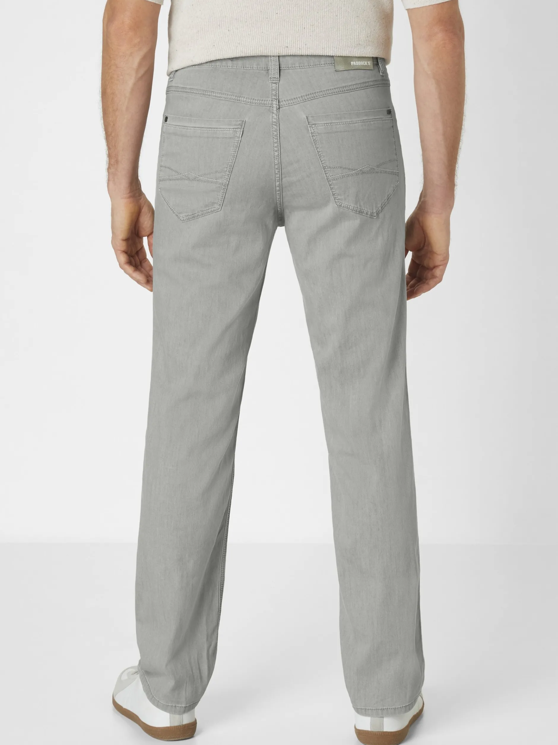 Paddock`s Herren 5-Pocket Jeans - PIPE Slim Fit in hellgrau