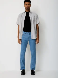 Paddock`s Herren 5-Pocket Jeans - PIPE Slim Fit in bleached
