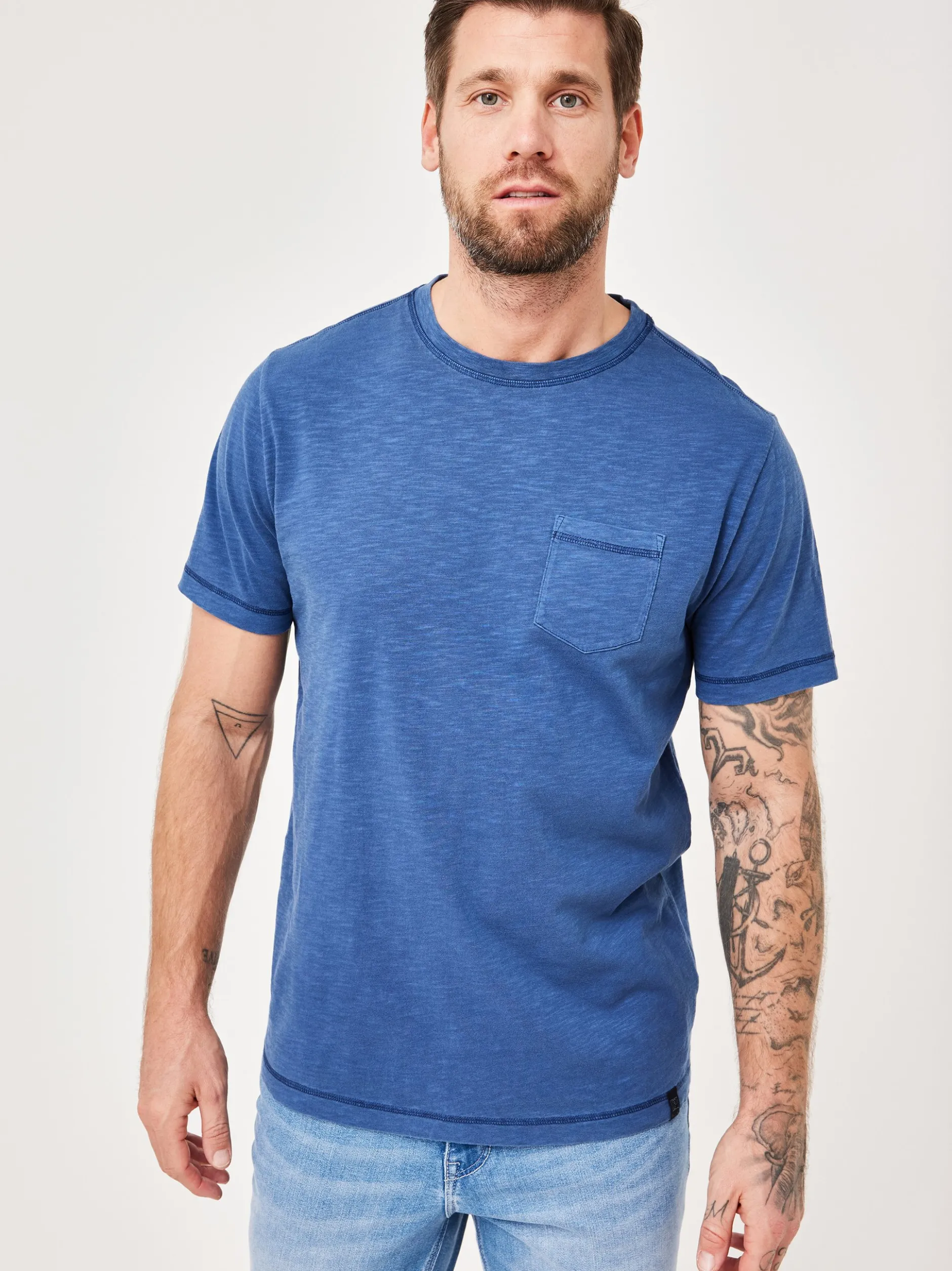 Paddock`s Herren Shirt - Regular Fit in blau