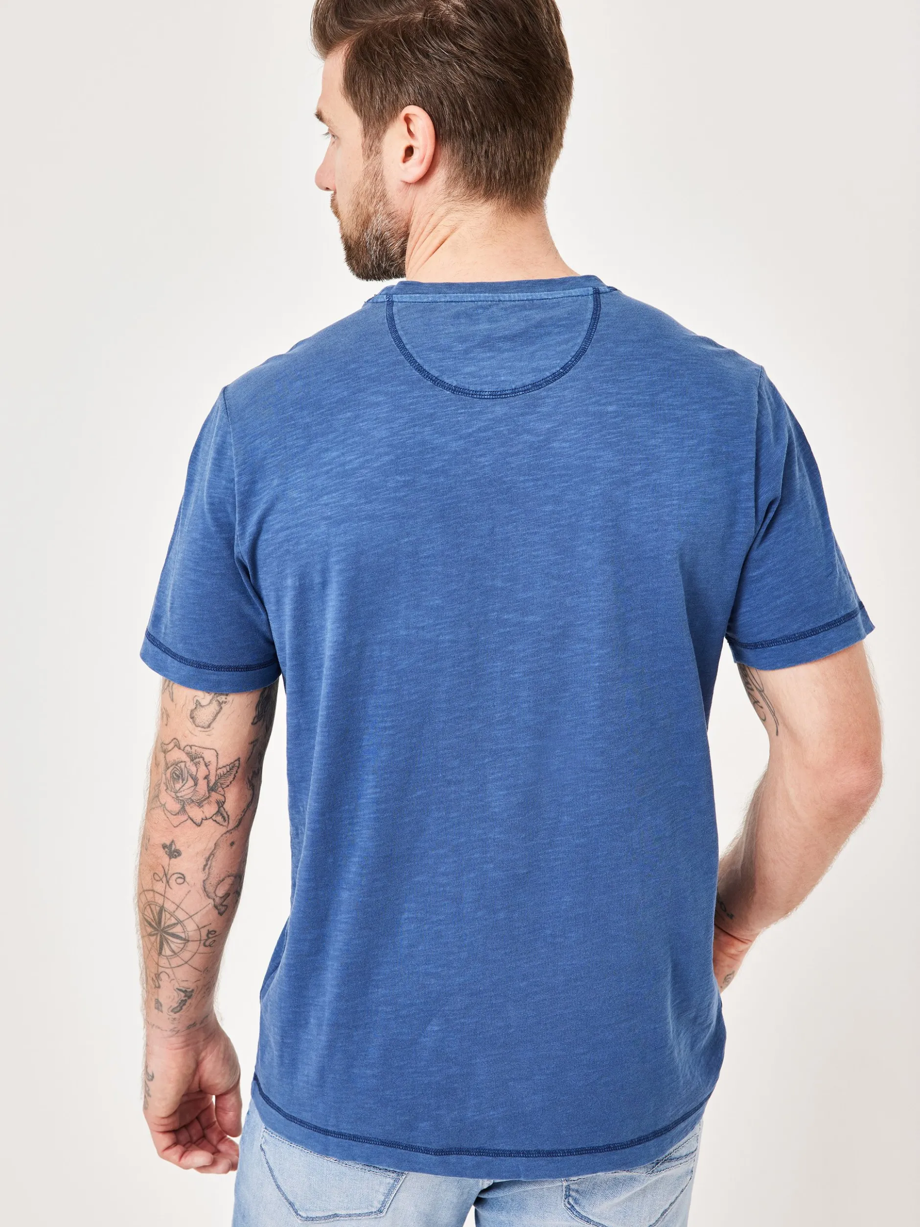 Paddock`s Herren Shirt - Regular Fit in blau