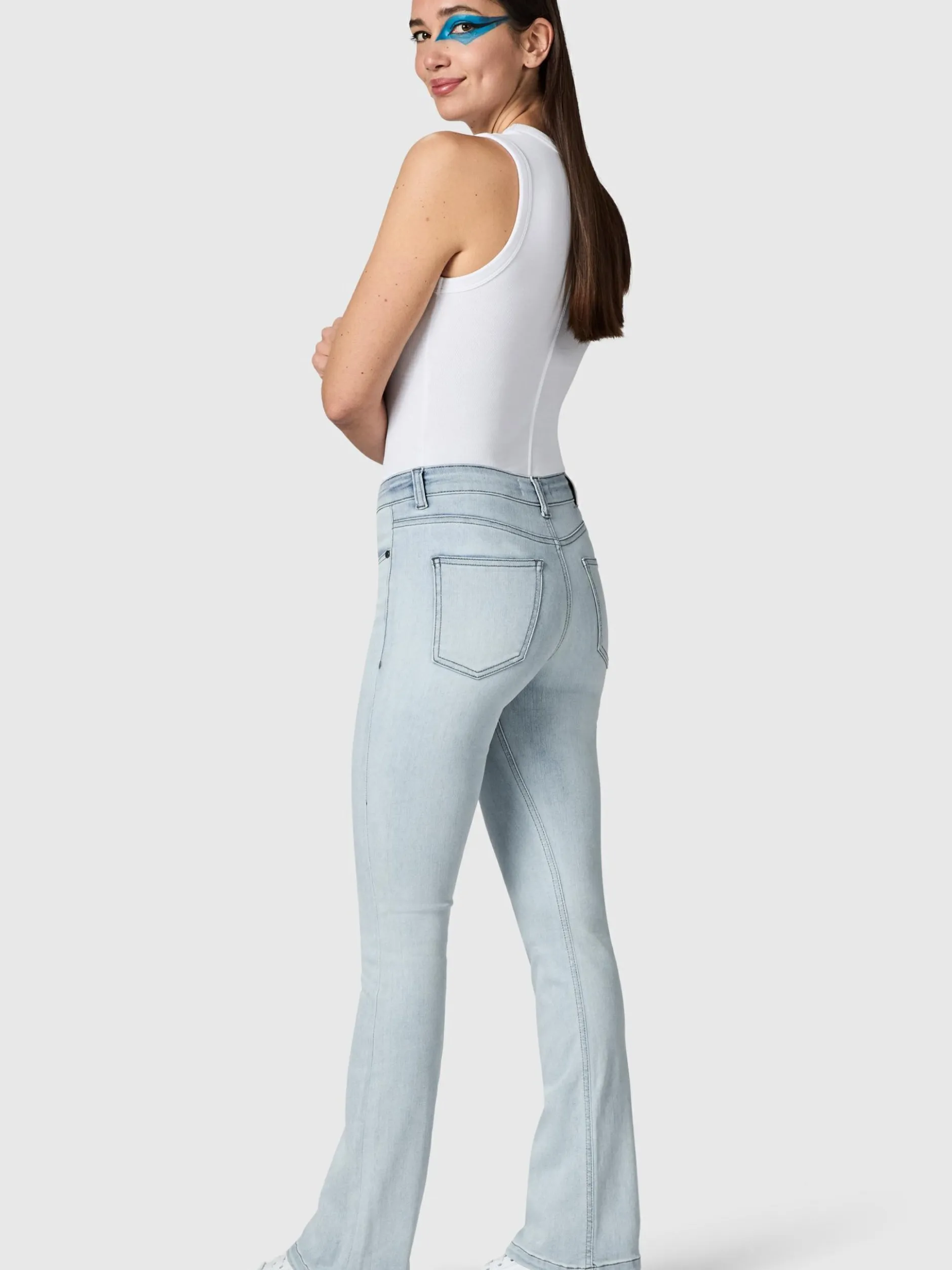 Peak Time Damen Bootcut-Jeans - Zenita in hellblau