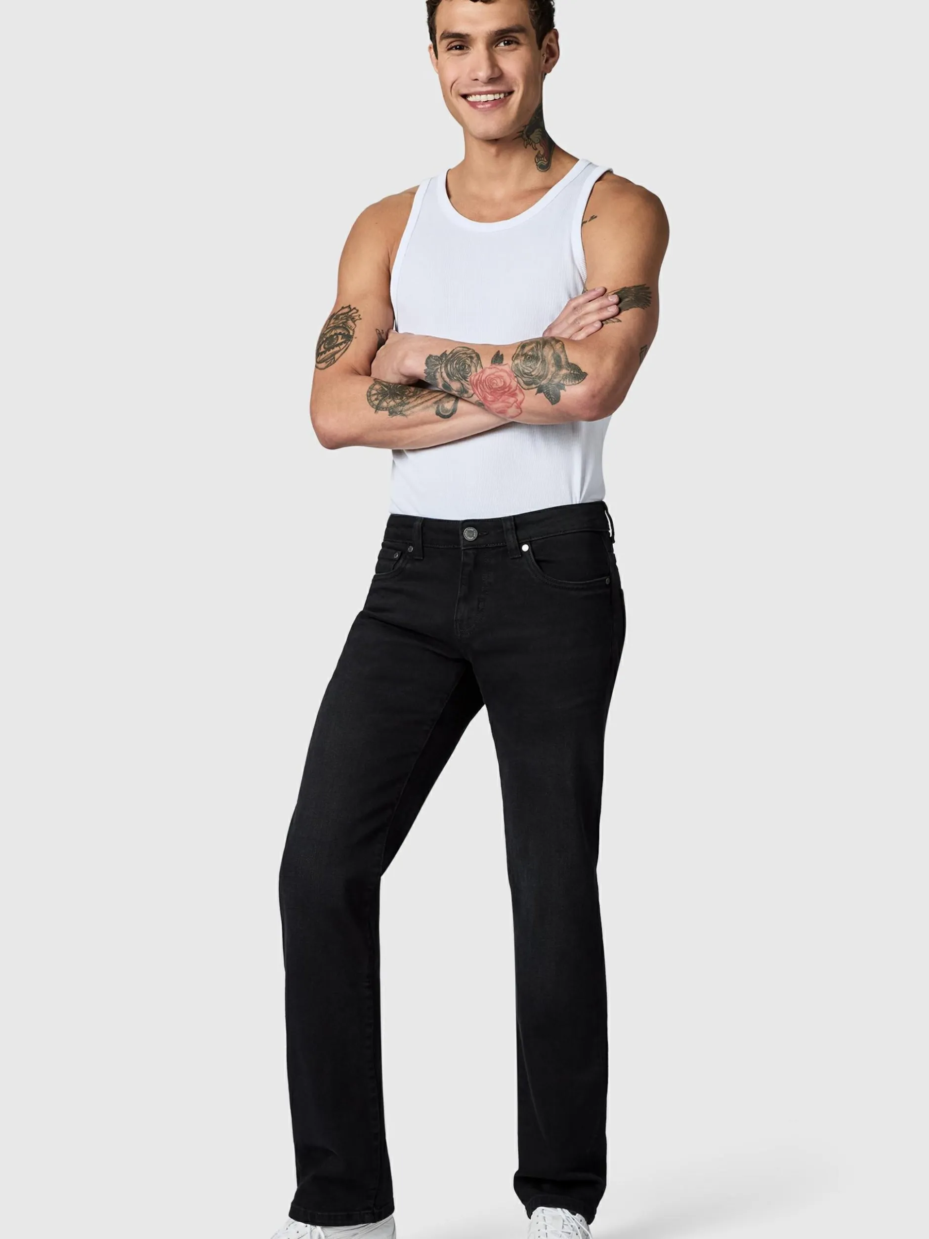 Peak Time Herren Straight-Jeans - Orbis in schwarz